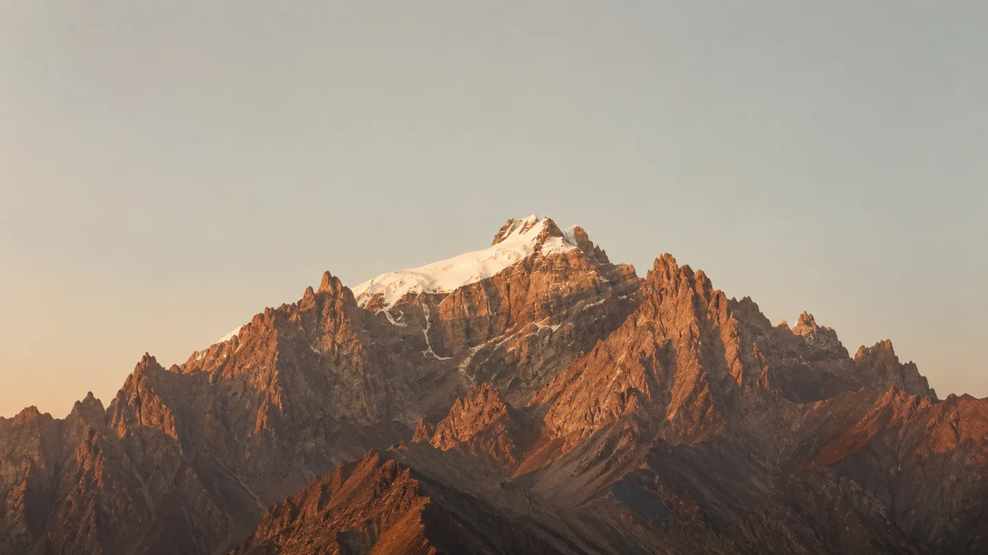 Stylised aerial view of mountain terrain
